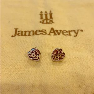 RETIRED Heart Flower Earrings